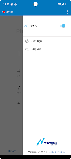 Navigos Softphone Screenshot