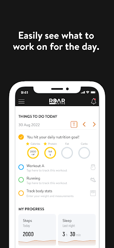 ROAR Active Coaching Platform Screen 2
