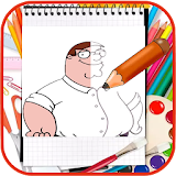 How to draw Family Guy Network Cartoon icon