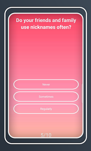Find Your Nickname Screen 3