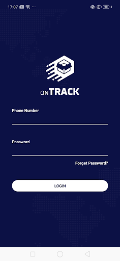 Android application onTrack Driver screenshort