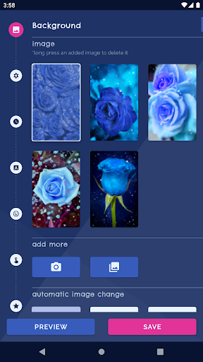 Android application Blue Rose Live Wallpaper 3D screenshort