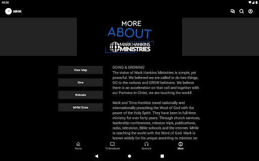 Screenshot of Mark Hankins Ministries