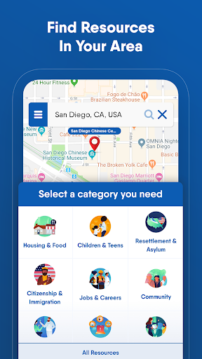 Screenshot of FindHello - Immigrant Services