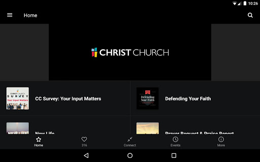 Screenshot of Christ Church USA