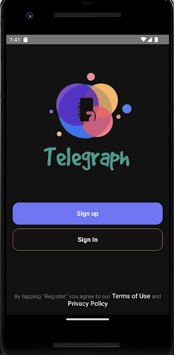 Android application Telegraph screenshort