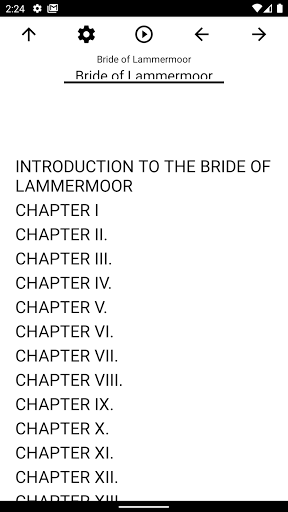 Android application Book, Bride of Lammermoor screenshort