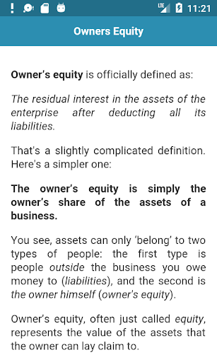 Android application Basic Accounting Concepts screenshort