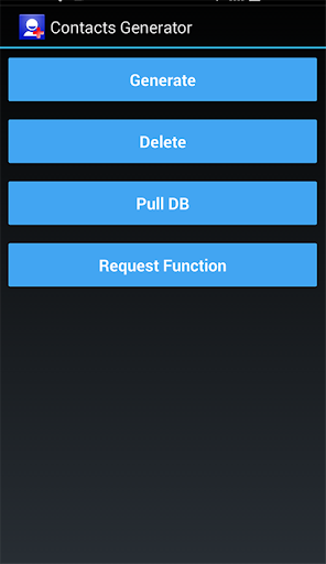 Android application Contacts Generator screenshort