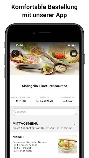 Android application Shangrila Tibet Restaurant screenshort