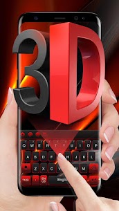 3D Black Red Keyboard For PC installation