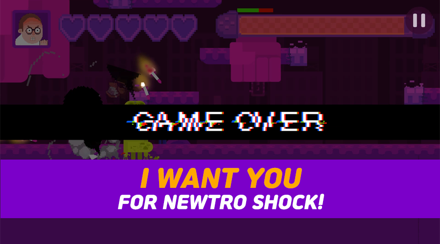 Newtro Shock - Pixel Player On banner