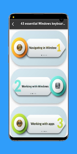 keyboard shortcuts to help you Screen 2