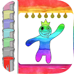 Rainbow Friends coloring book