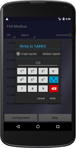 Poll Modbus Screen 2