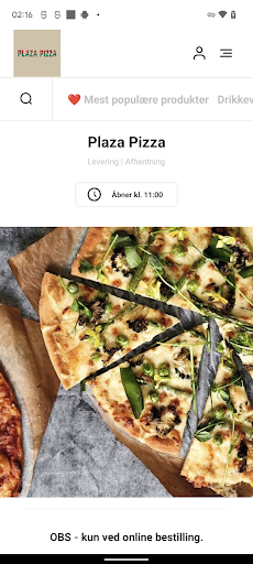 Android application Plaza Pizza screenshort