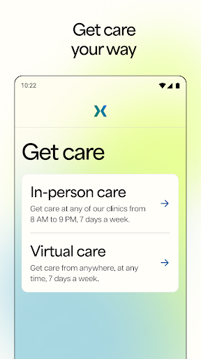 Android application Next Level Urgent Care screenshort