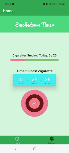 Android application Smokedown Timer: Stop Smoking screenshort