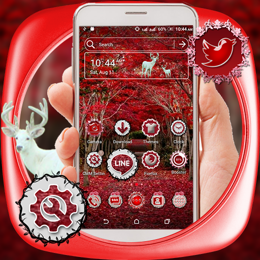 Red Leaves Launcher Theme 4.3 Icon