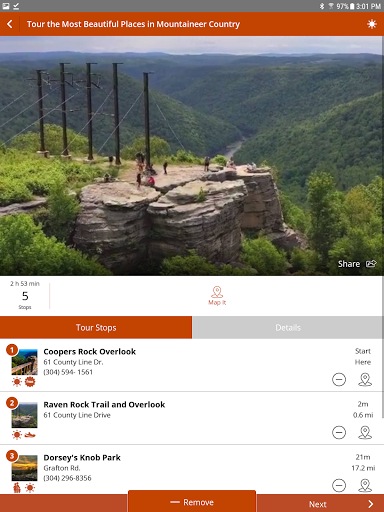 Screenshot of Visit Mountaineer Country