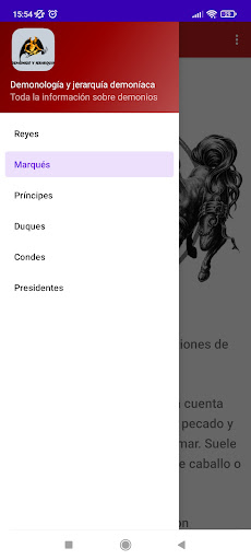 Android application Demonios - Jerarquía infernal screenshort