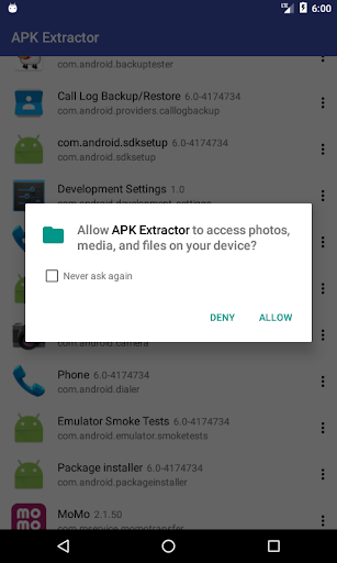 APK Extractor - Package Export Screen 2