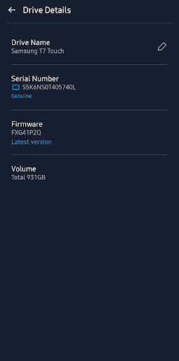 Screenshot of Samsung Magician