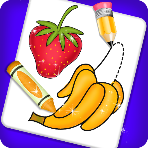 Fruits and Vegetable Coloring logo