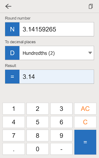 Screenshot of Rounding Numbers Calculator