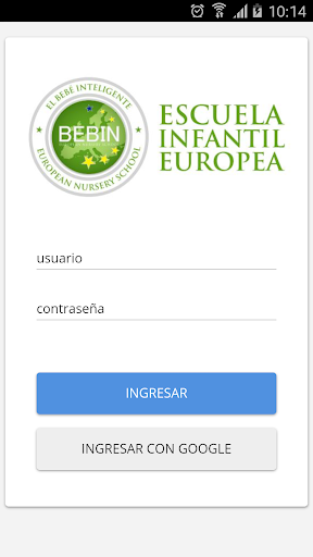 Android application Escuela Infantil Europea BEBIN screenshort