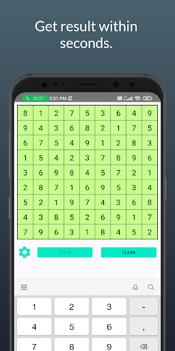 Sudoku Solver Screen 3