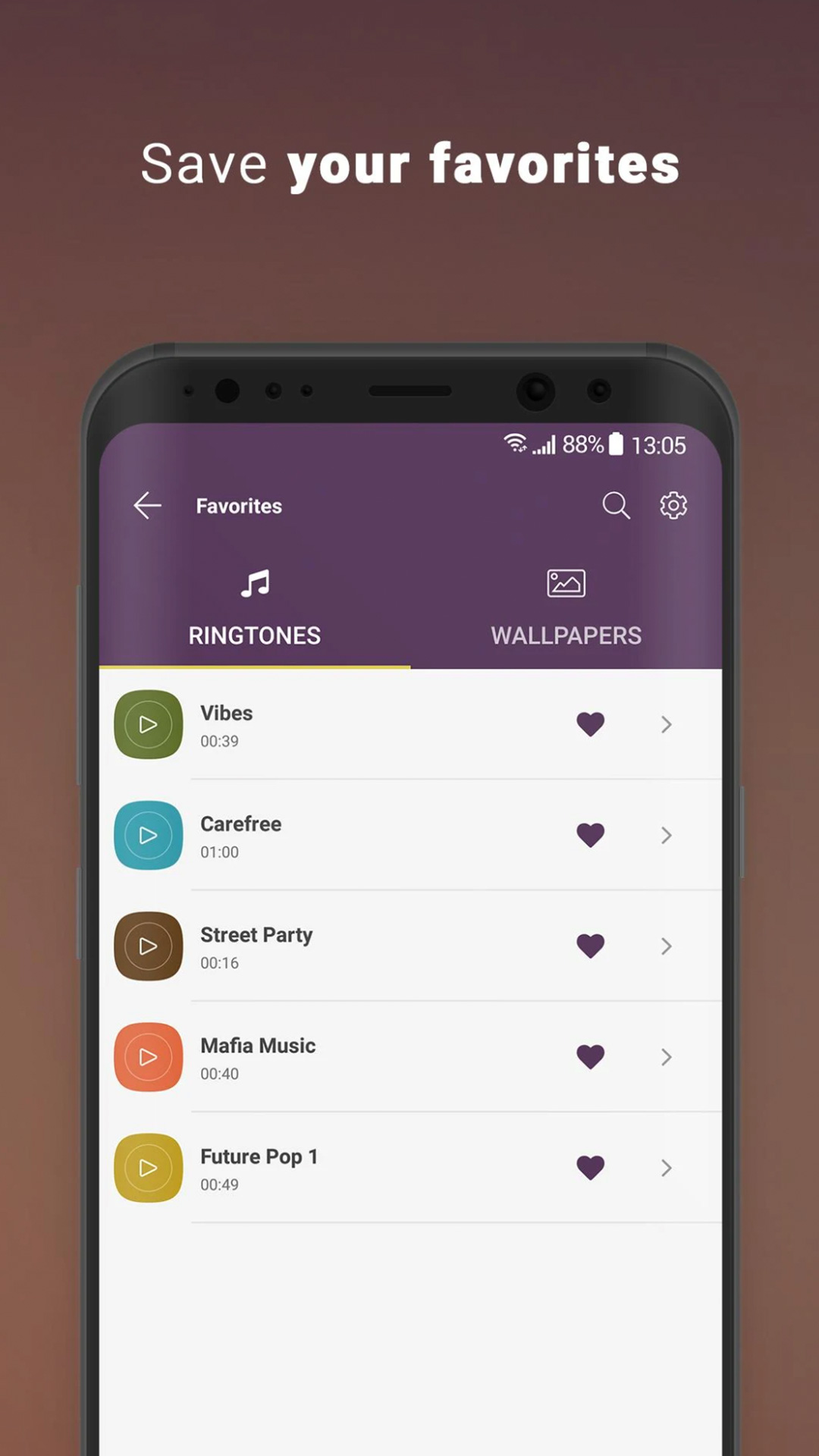 Android application Cool Ringtones for your Phone screenshort