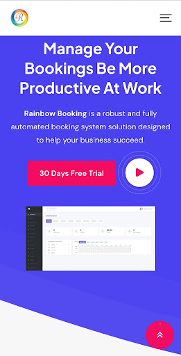 Android application Rainbow Booking screenshort