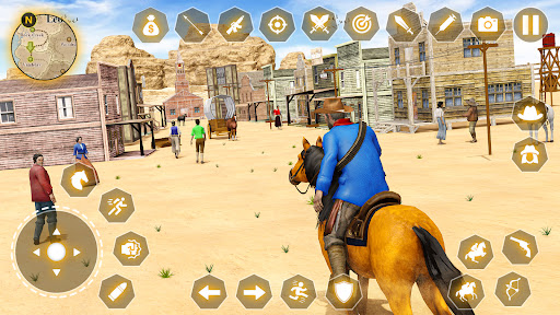 Android application West Cowboy Gun War Horse Game screenshort