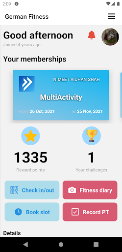 Android application German Fitness screenshort