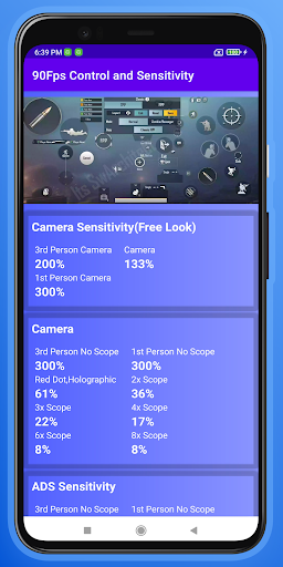 Controls & Sensitivity 90fps Screen 3
