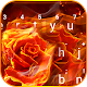 Flaming Fire Rose Keyboard The