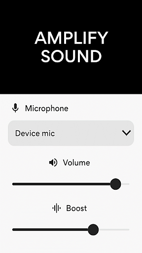 Android application Microphone Amplifier screenshort