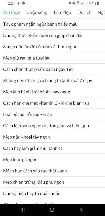 Mẹo vặt cuộc sống - 1.1 - (Android)