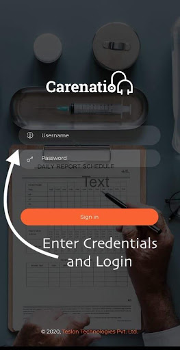 Android application Carenation Health screenshort