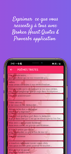 Citations de Cœur Brisé Images Screen 3
