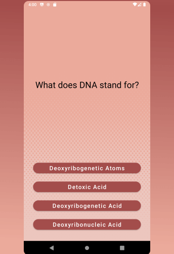 Wow Quiz Screen 2