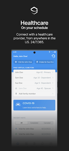 Android application RelyMD screenshort