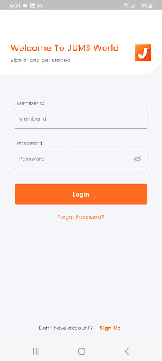 Android application JUMS screenshort