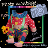 Baby Costumes. Photo montage icon
