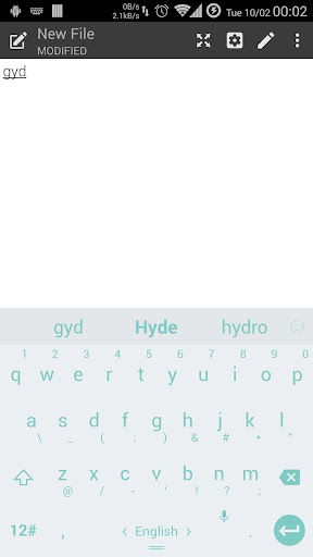 Keyboard Theme Flat WhiteGreen
