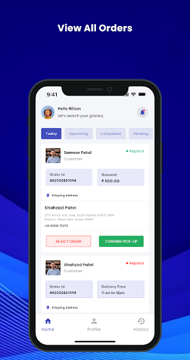 Android application SHUYI-Delivery Boy screenshort