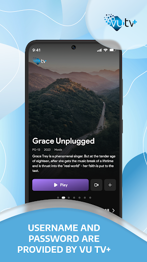 Android application VU tv+ screenshort