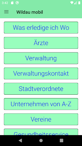 Android application Wildau screenshort