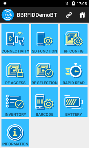 Android application Bluebird RFR900/RFR901 (BT) screenshort